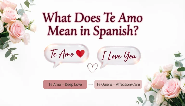 what does te amo mean in spanish