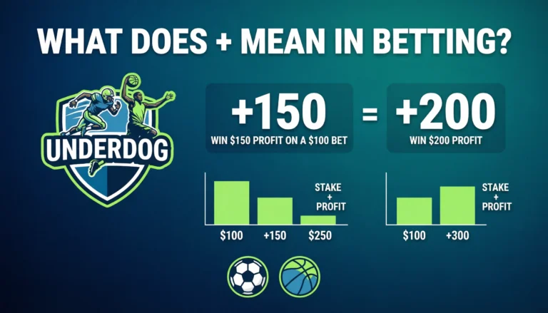 what does + mean in betting