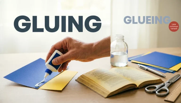 glueing or gluing