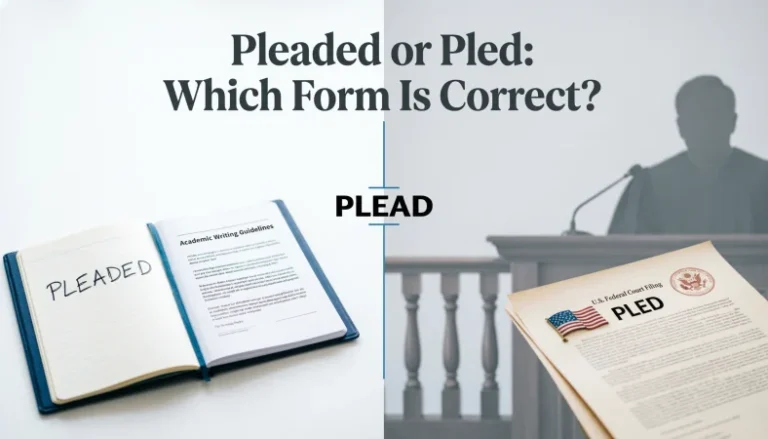 pleaded or pled