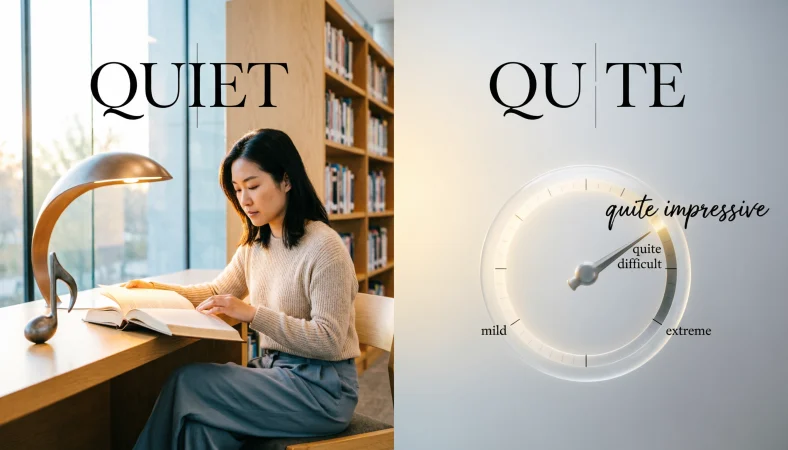 quiet or quite
