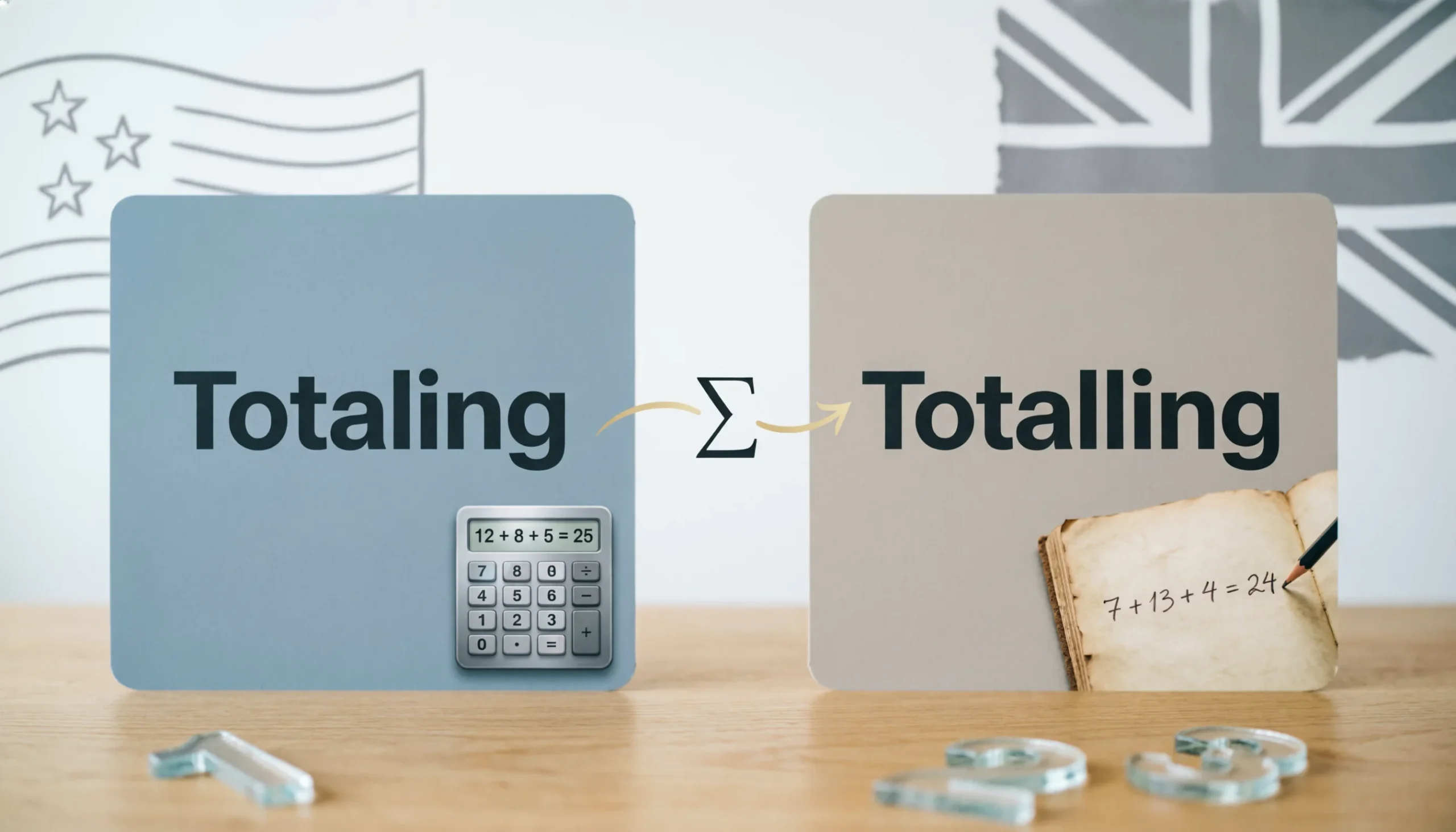 totaling or totalling