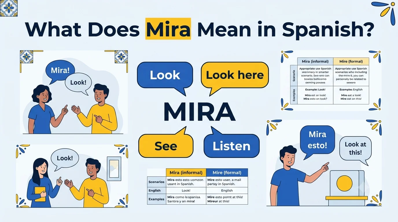 what does mira mean in spanish